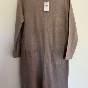 JJill sweater tunic/dress in M in a heathered brown NWT